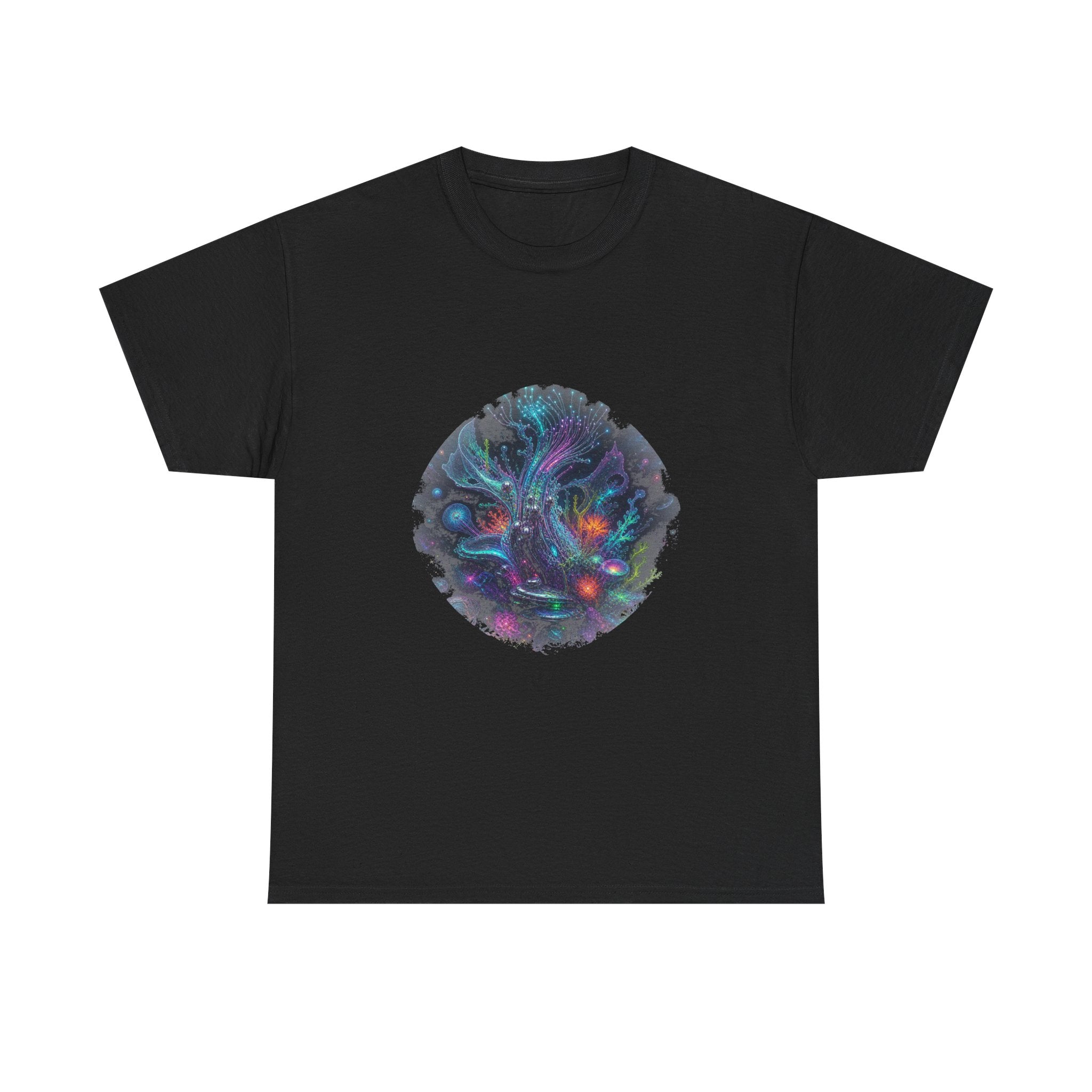 Ghost Circuit Reef KOSVYRE graphic tee product mockup, front view