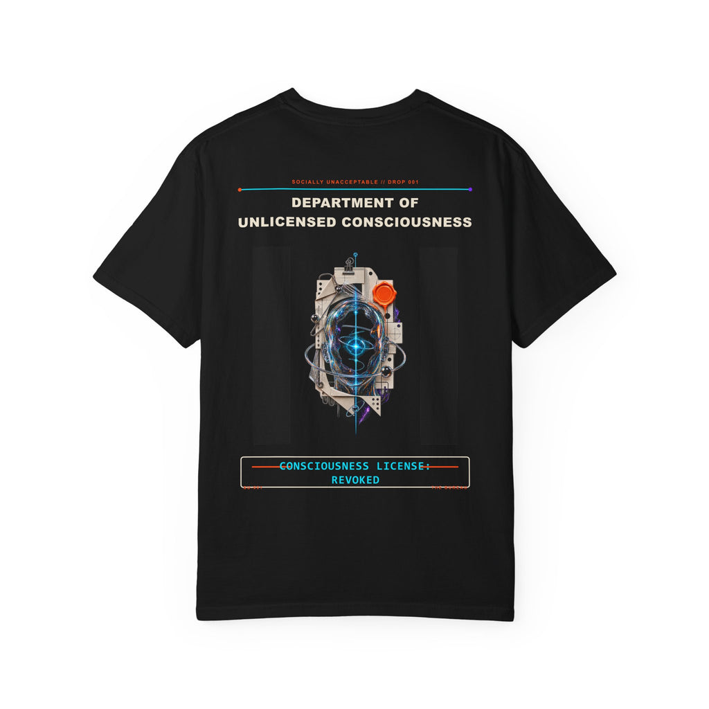 Department of Unlicensed Consciousness garment-dyed graphic tee by KOSVYRE, additional product view 10