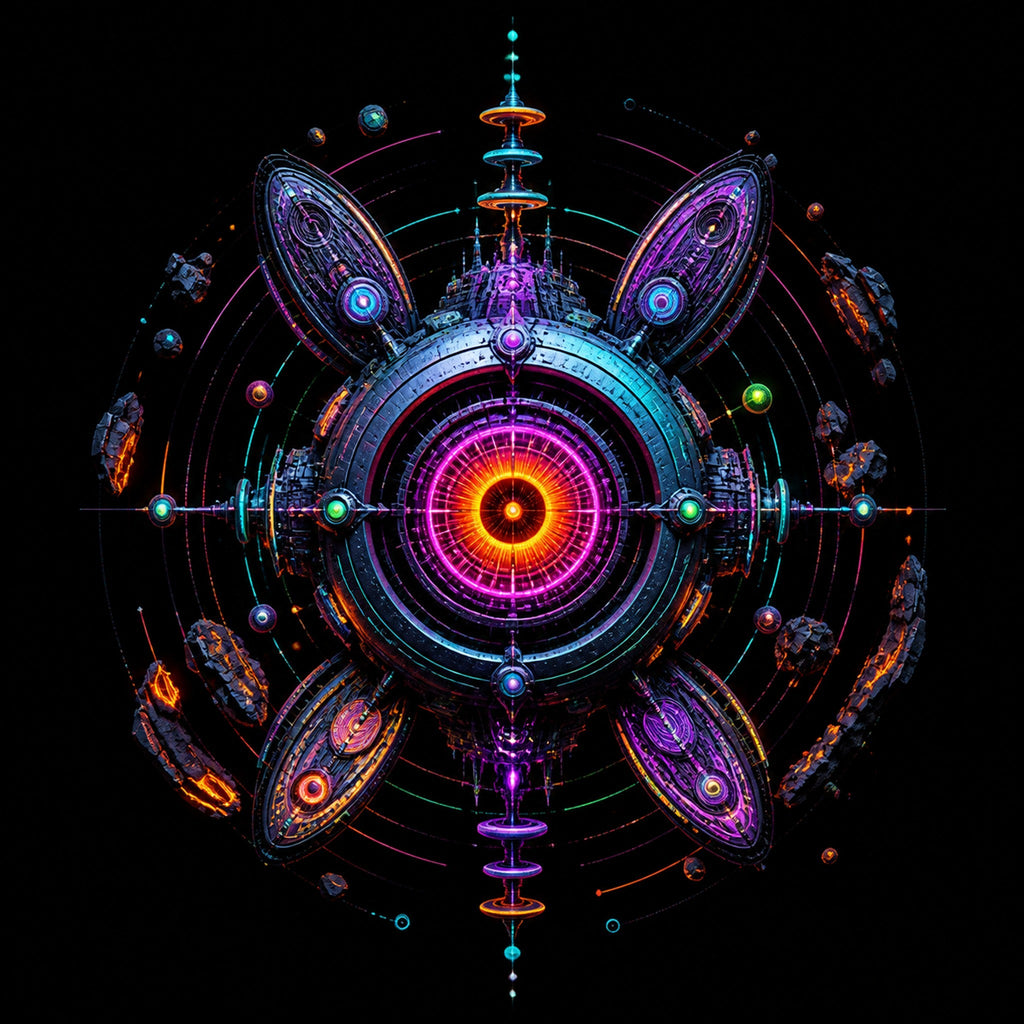 Original KOSVYRE cosmic transmissions piece titled Deep Space Dialtone, prepared as an art print