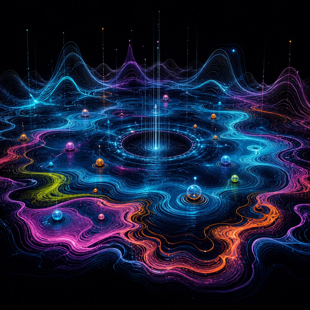 Original KOSVYRE abstract signal art piece titled Pale Signal Reservoir, prepared as an art print