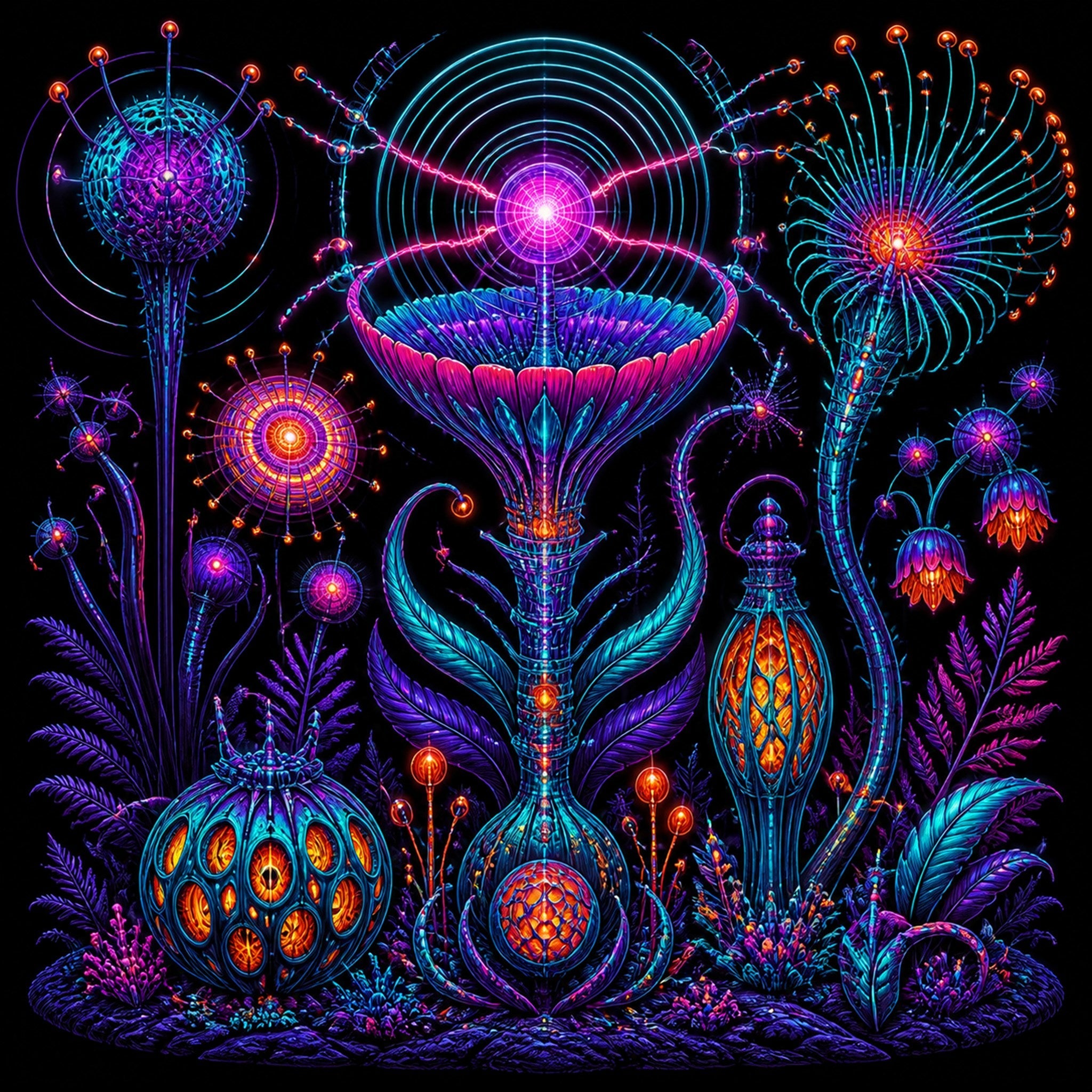 Original KOSVYRE cosmic transmissions piece titled Impossible Radio Garden, prepared as an art print