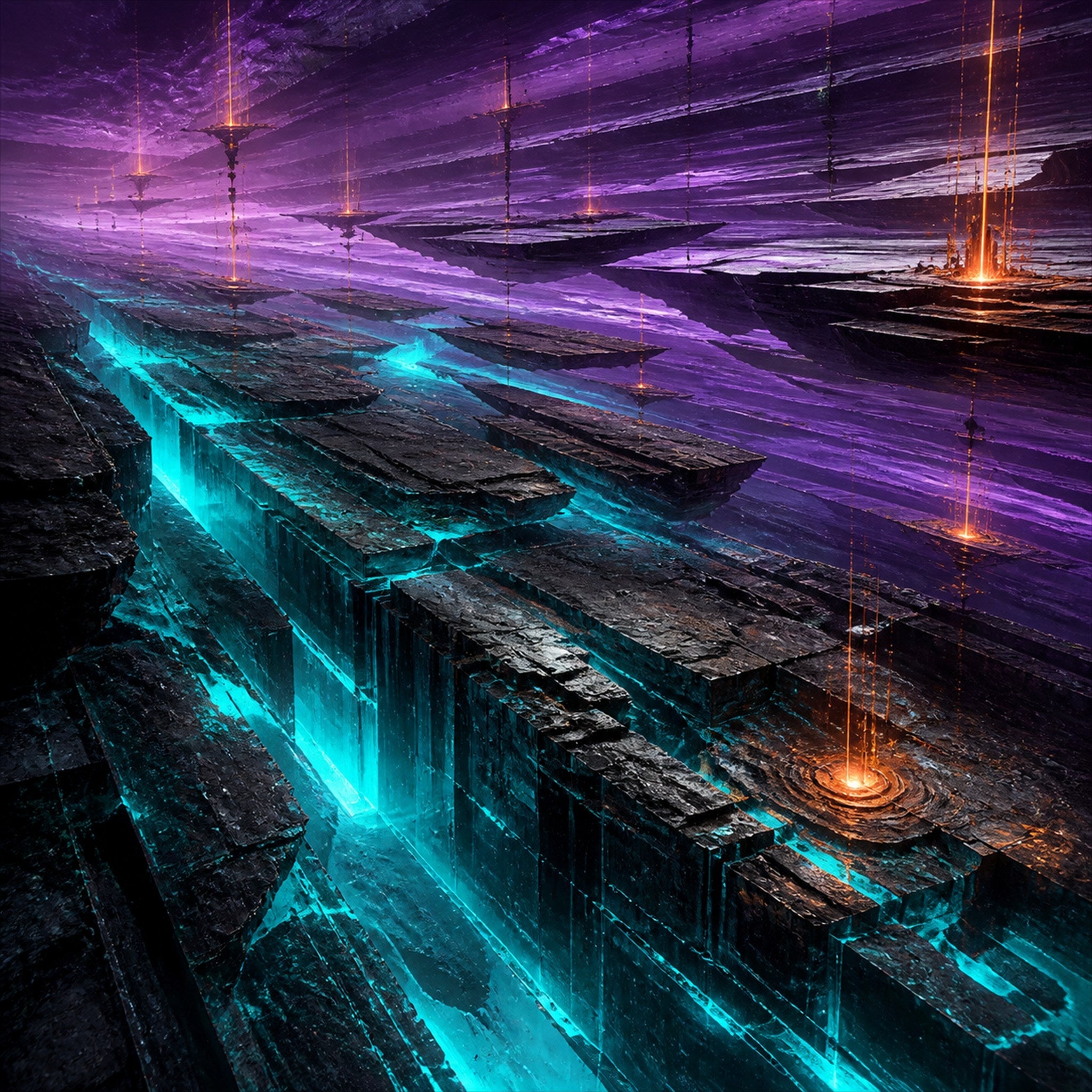 Original KOSVYRE cosmic transmissions piece titled Substrate Meridian, prepared as an art print