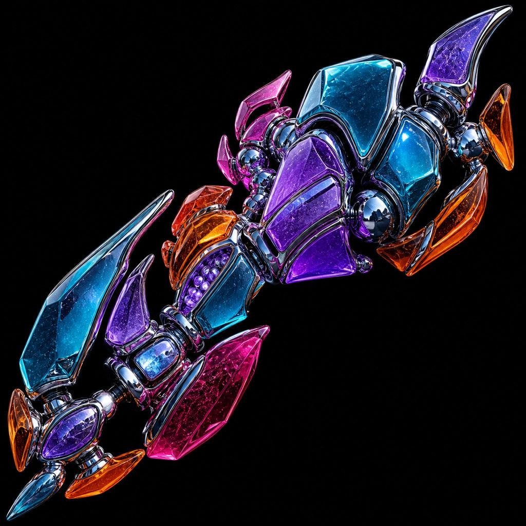 Original KOSVYRE chrome anatomy piece titled Translucent Knuckle Atlas, prepared as an art print