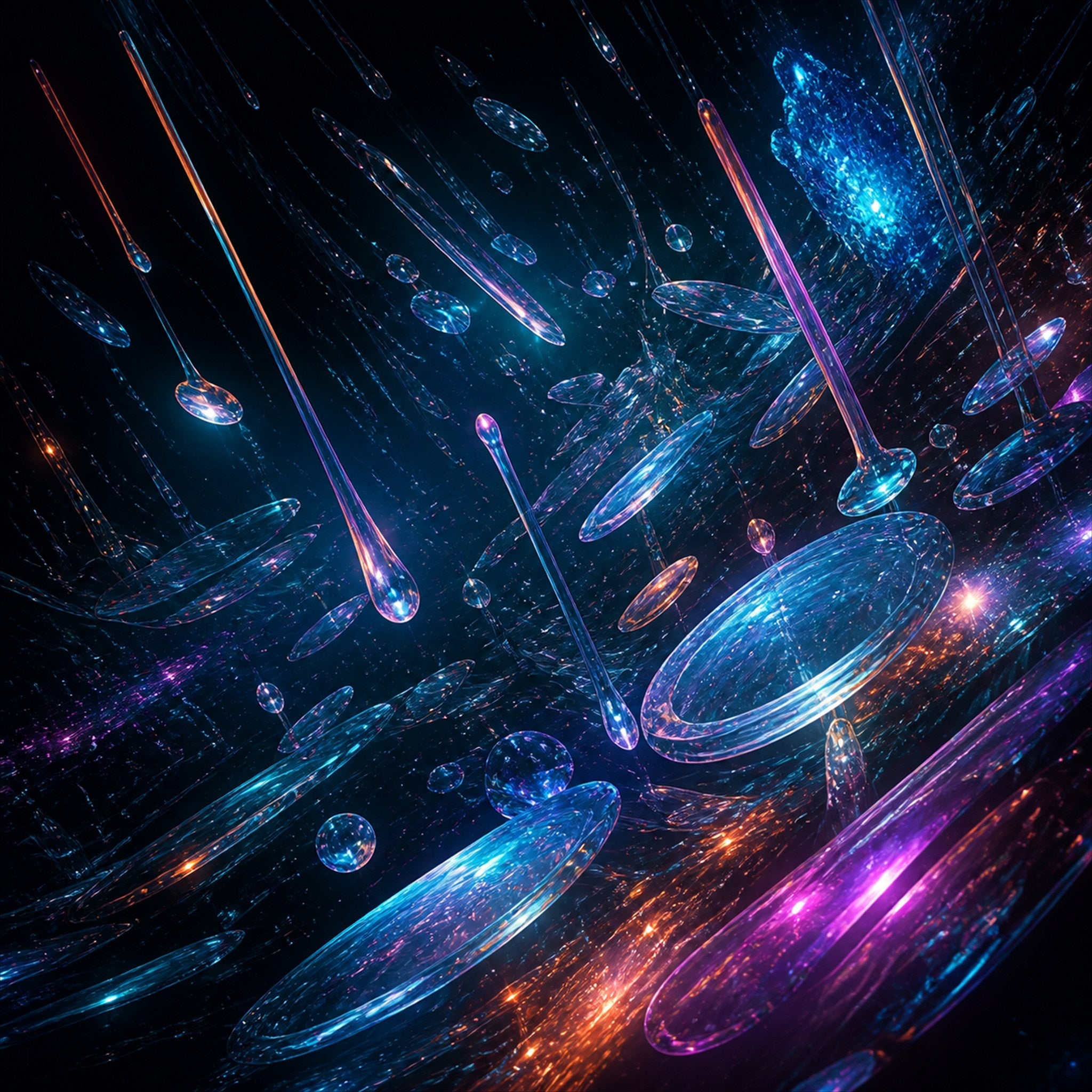 Original KOSVYRE cosmic transmissions piece titled Sea of Glass Instruments, prepared as an art print