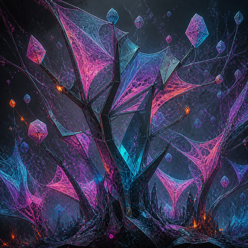 Original KOSVYRE alien botanical systems piece titled Catalyst Thicket, prepared as an art print