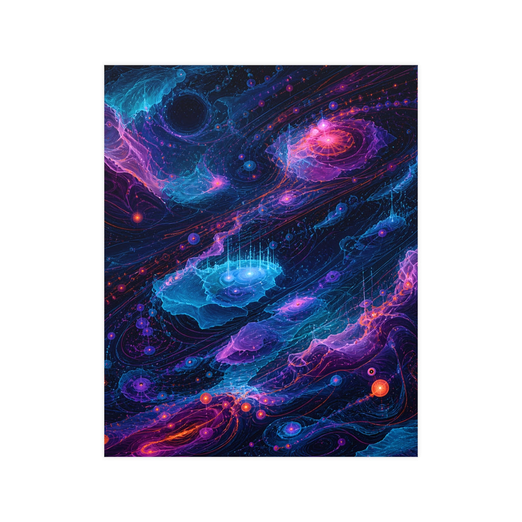 Abyssal Coordinate Bloom KOSVYRE poster product mockup, front view