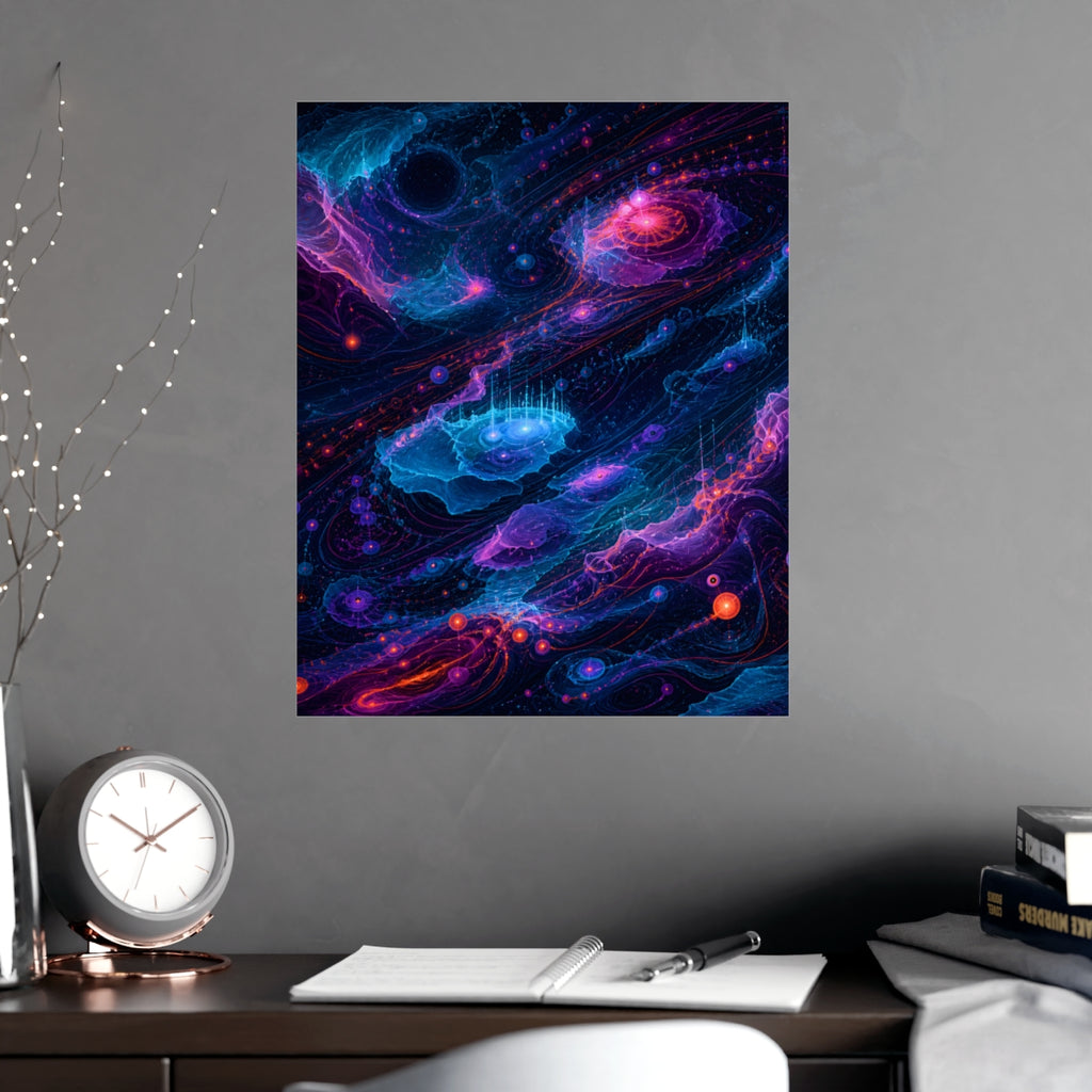 Abyssal Coordinate Bloom KOSVYRE poster product mockup, alternate view