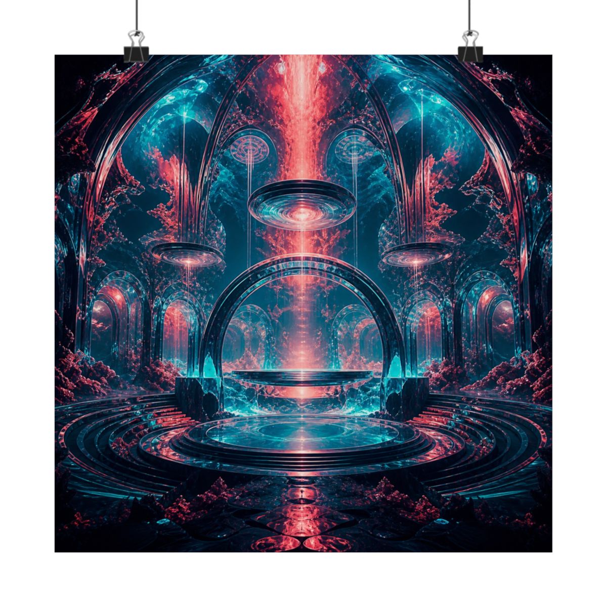 Abyssal Theater KOSVYRE art print product mockup, alternate front view