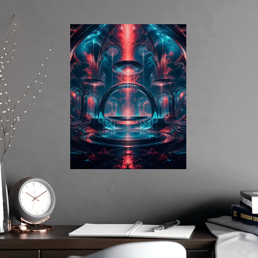 Abyssal Theater KOSVYRE poster product mockup, alternate view