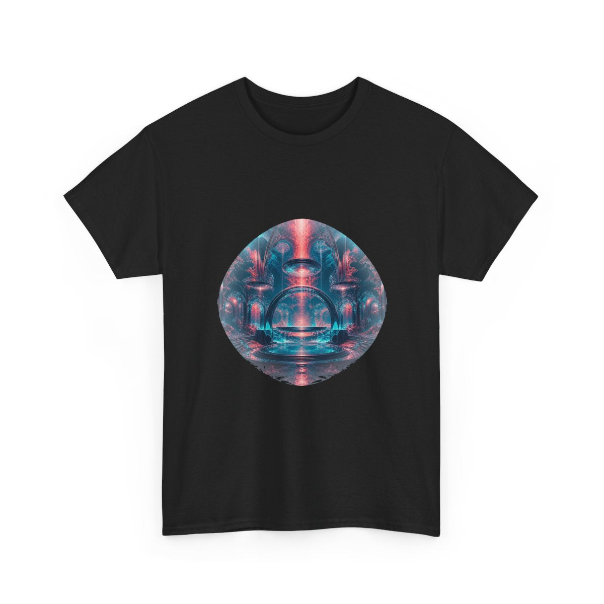 Abyssal Theater KOSVYRE graphic tee product mockup, alternate front view