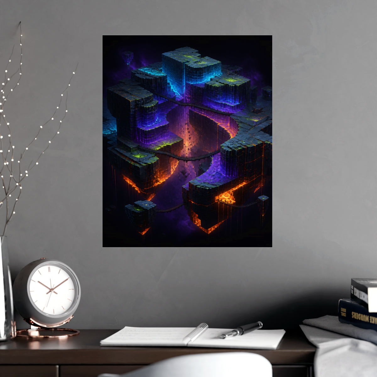 Afterglow Quarry KOSVYRE poster product mockup, alternate view