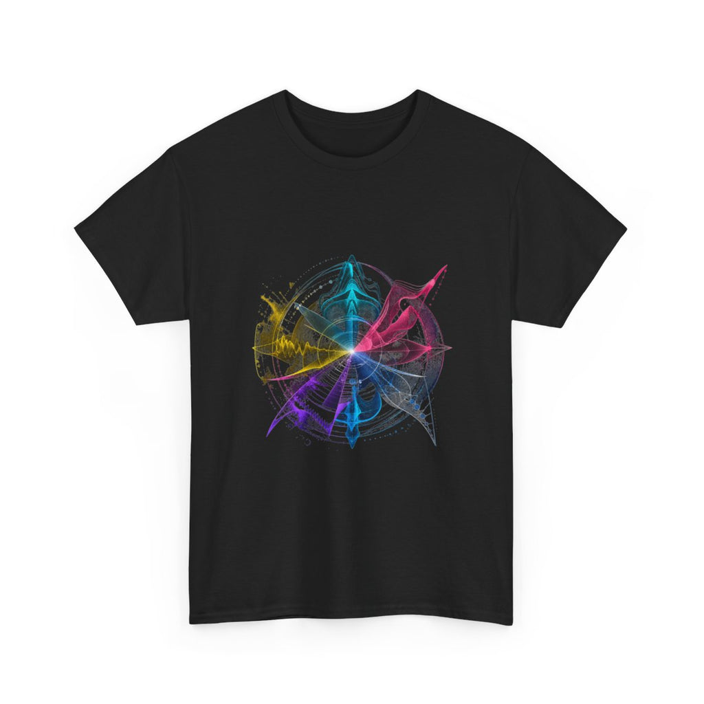 Afterimage Choir KOSVYRE graphic tee product mockup, alternate front view
