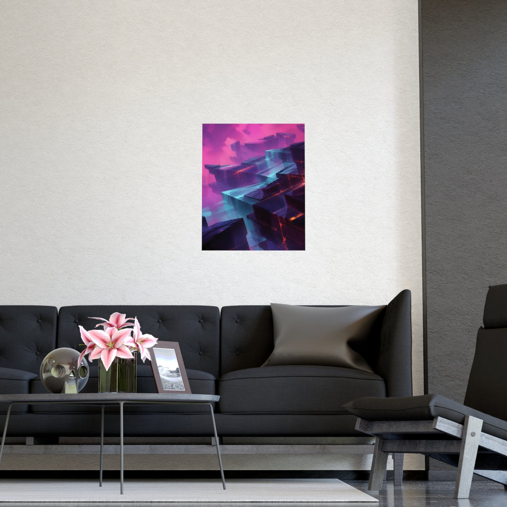 Afterimage Quarry KOSVYRE poster product mockup, detail view
