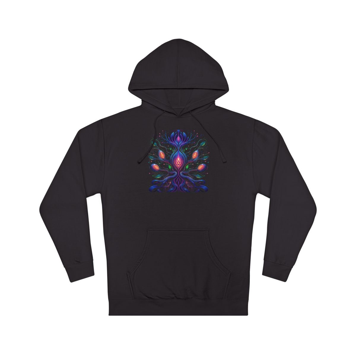 Alien Botanical Circuit KOSVYRE hoodie product mockup, front view