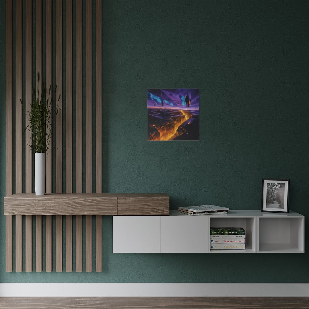 Amber Horizon Fault KOSVYRE art print product mockup, alternate view
