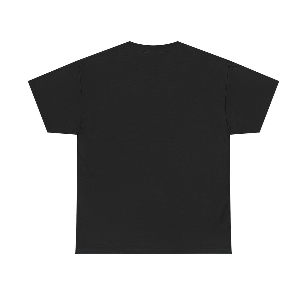 Amber Null Geometry KOSVYRE graphic tee product mockup, back view