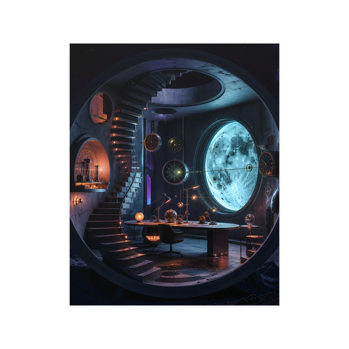 Analog Moon Bureau KOSVYRE poster product mockup, front view