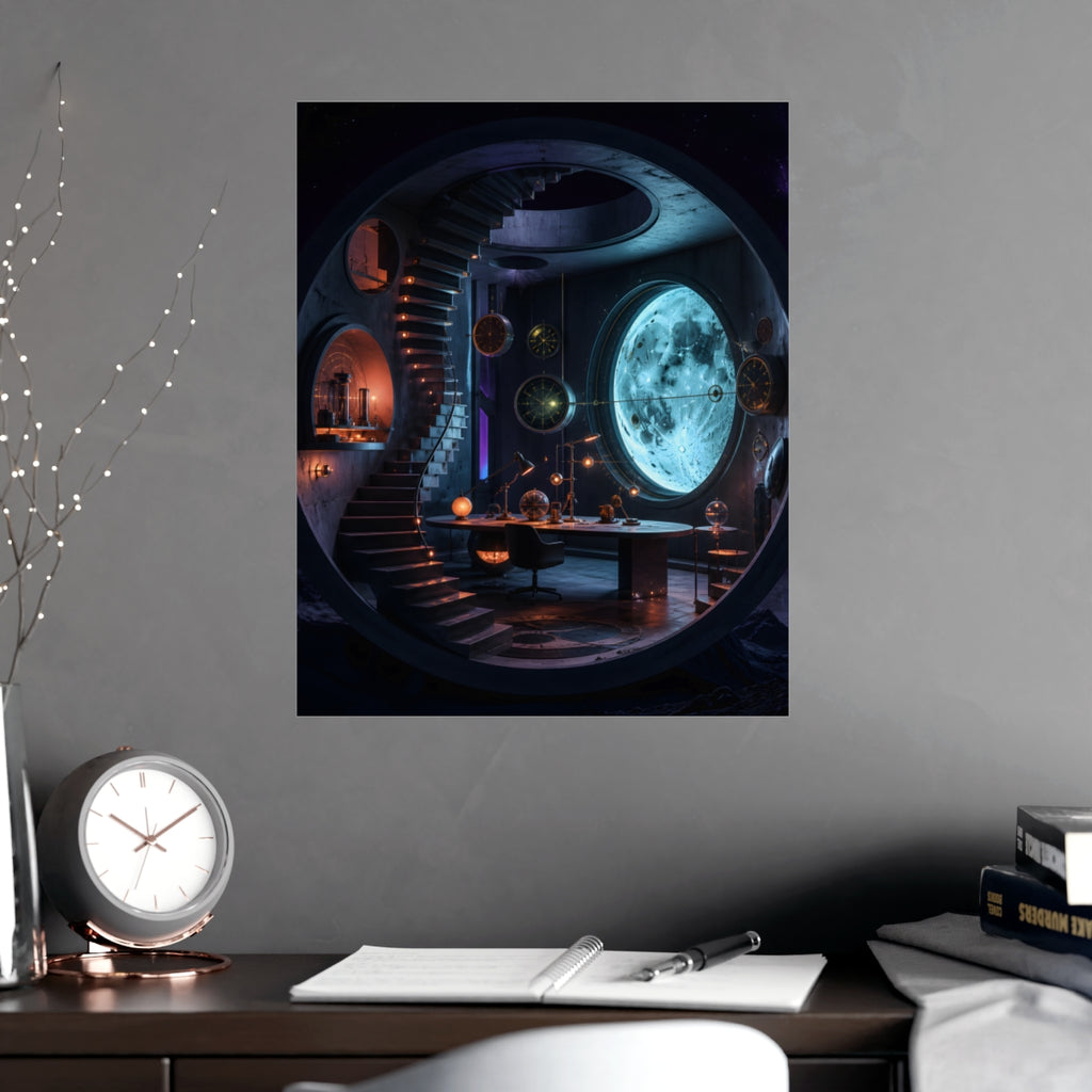 Analog Moon Bureau KOSVYRE poster product mockup, alternate view