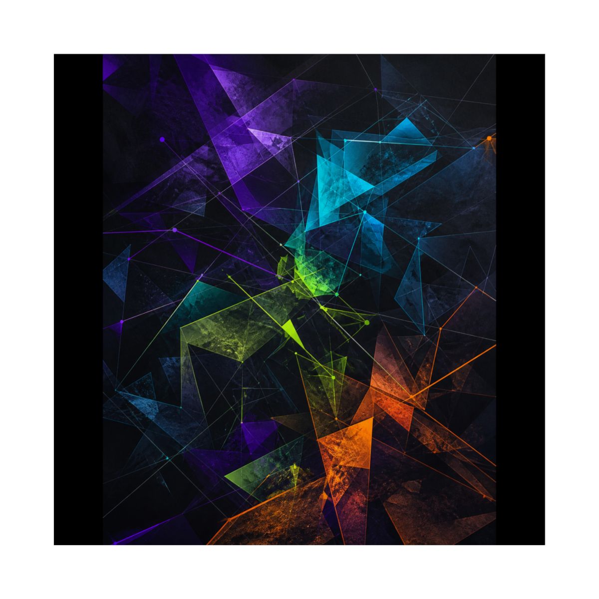 Angular Weather Lattice KOSVYRE art print product mockup, front view