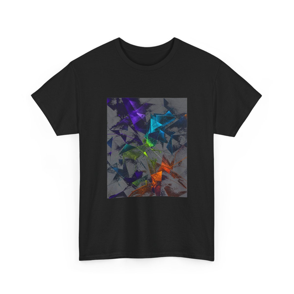 Angular Weather Lattice KOSVYRE graphic tee product mockup, alternate front view