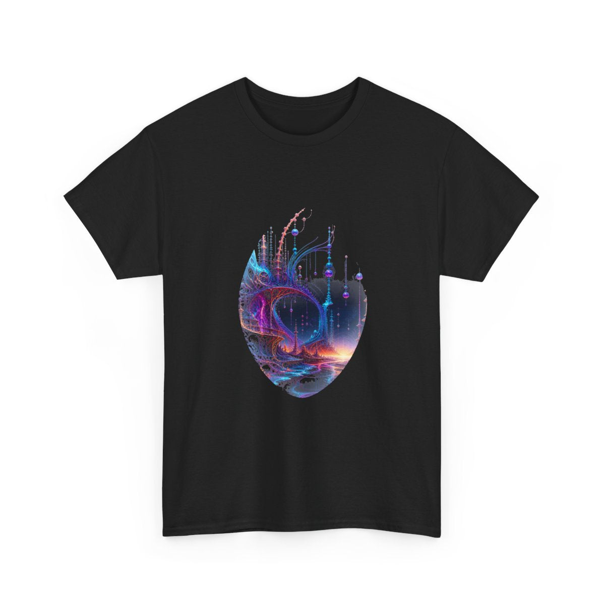 Antenna Tide Basilica KOSVYRE graphic tee product mockup, alternate front view