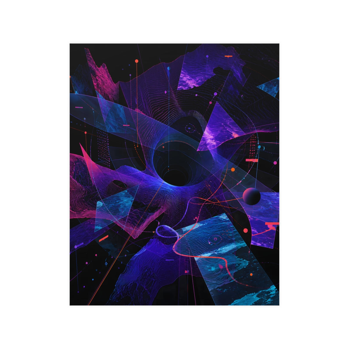 Aperture Drift Atlas KOSVYRE poster product mockup, front view
