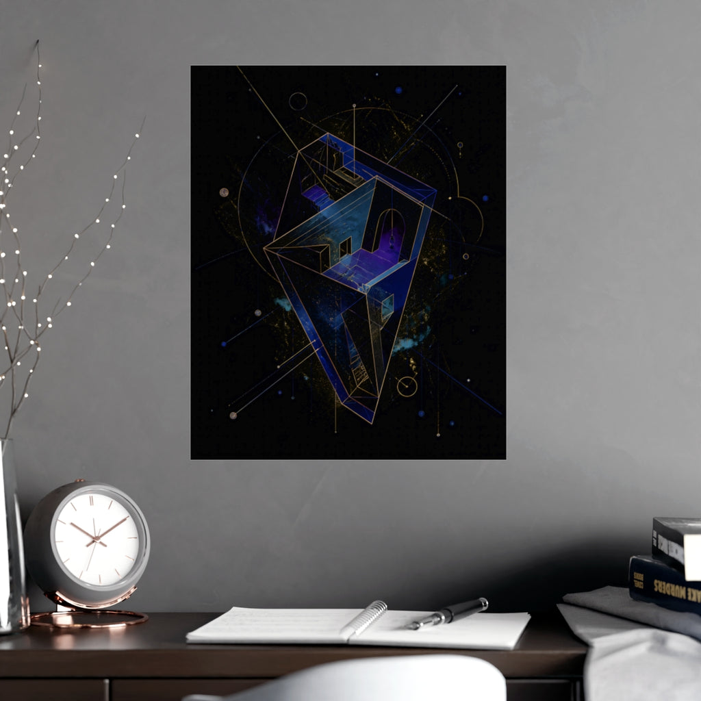 Astral Foldhouse KOSVYRE poster product mockup, alternate view
