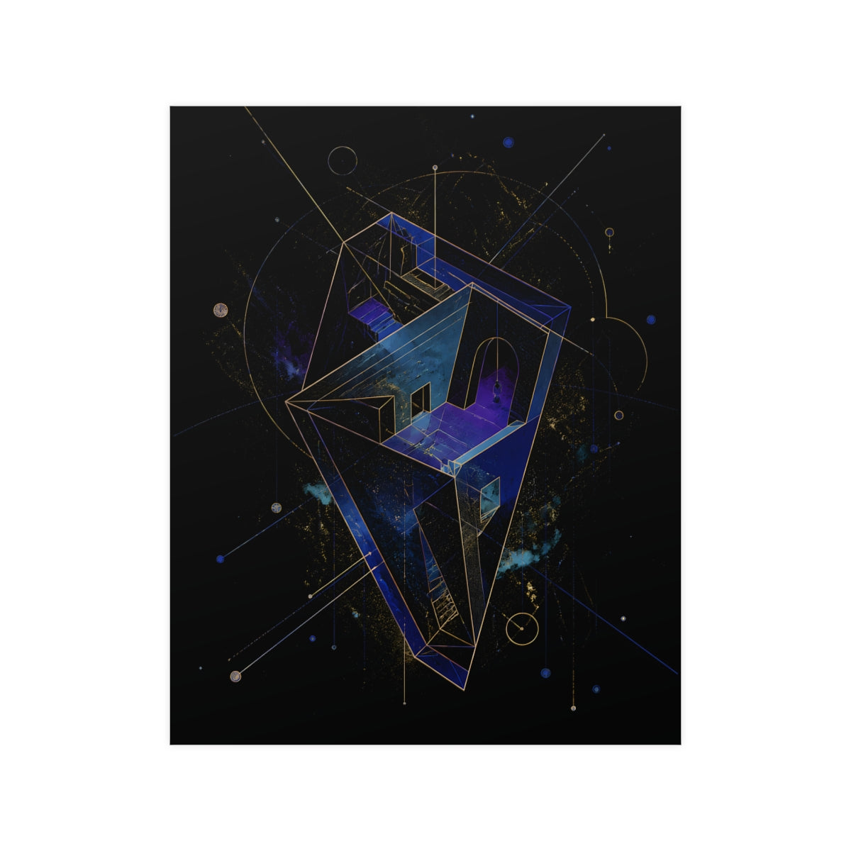 Astral Foldhouse KOSVYRE poster product mockup, front view