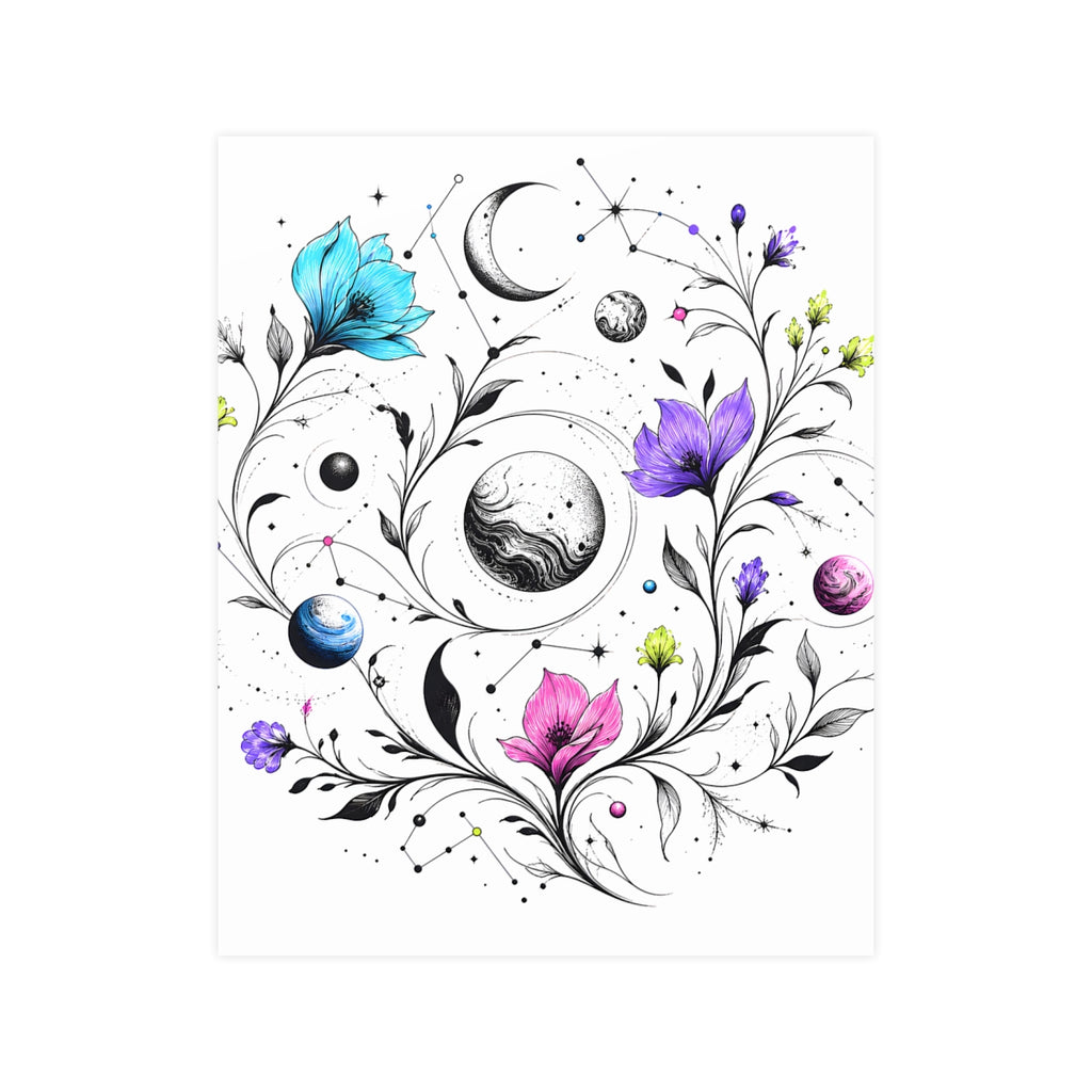 Astral Ink Garden KOSVYRE poster product mockup, front view