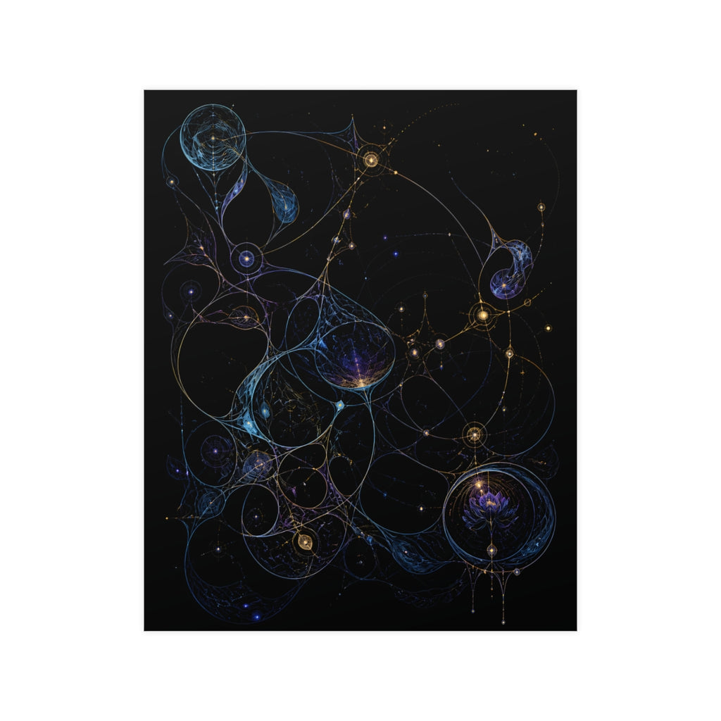 Astral Ink Lattice KOSVYRE poster product mockup, front view