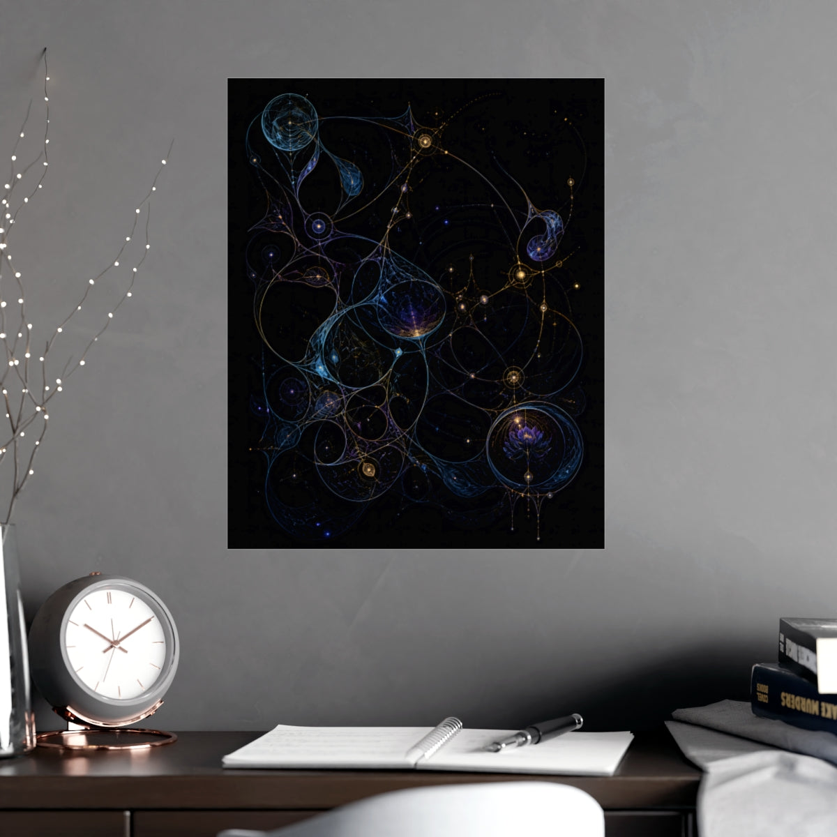 Astral Ink Lattice KOSVYRE poster product mockup, alternate view