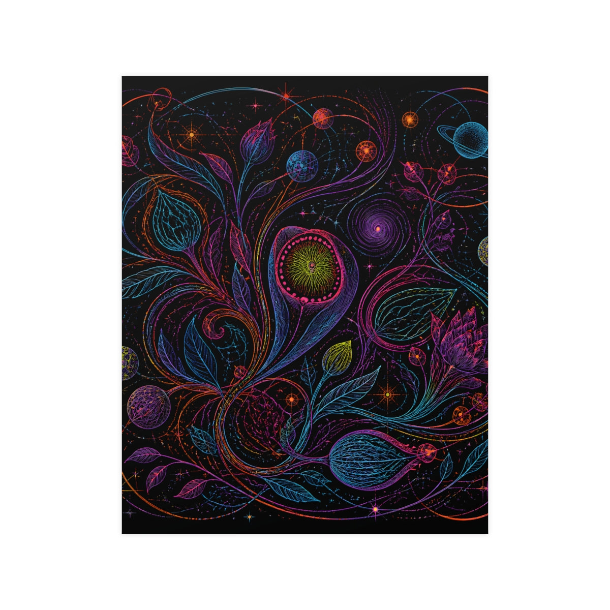 Astral Ink Tangle KOSVYRE poster product mockup, front view