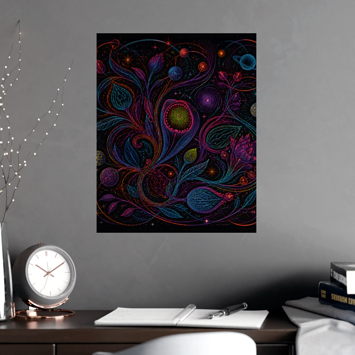 Astral Ink Tangle KOSVYRE poster product mockup, alternate view