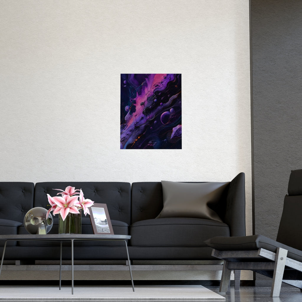 Astral Ink Transit KOSVYRE poster product mockup, detail view