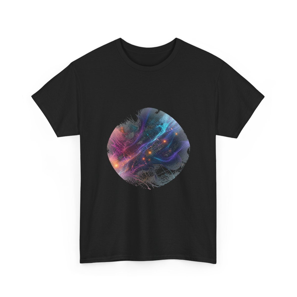 Aurora Relay Pollen KOSVYRE graphic tee product mockup, alternate front view