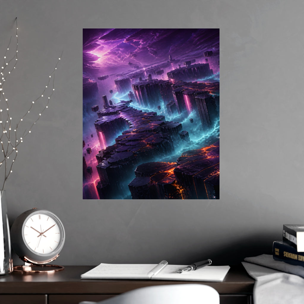 Basalt Prism Weather KOSVYRE poster product mockup, alternate view