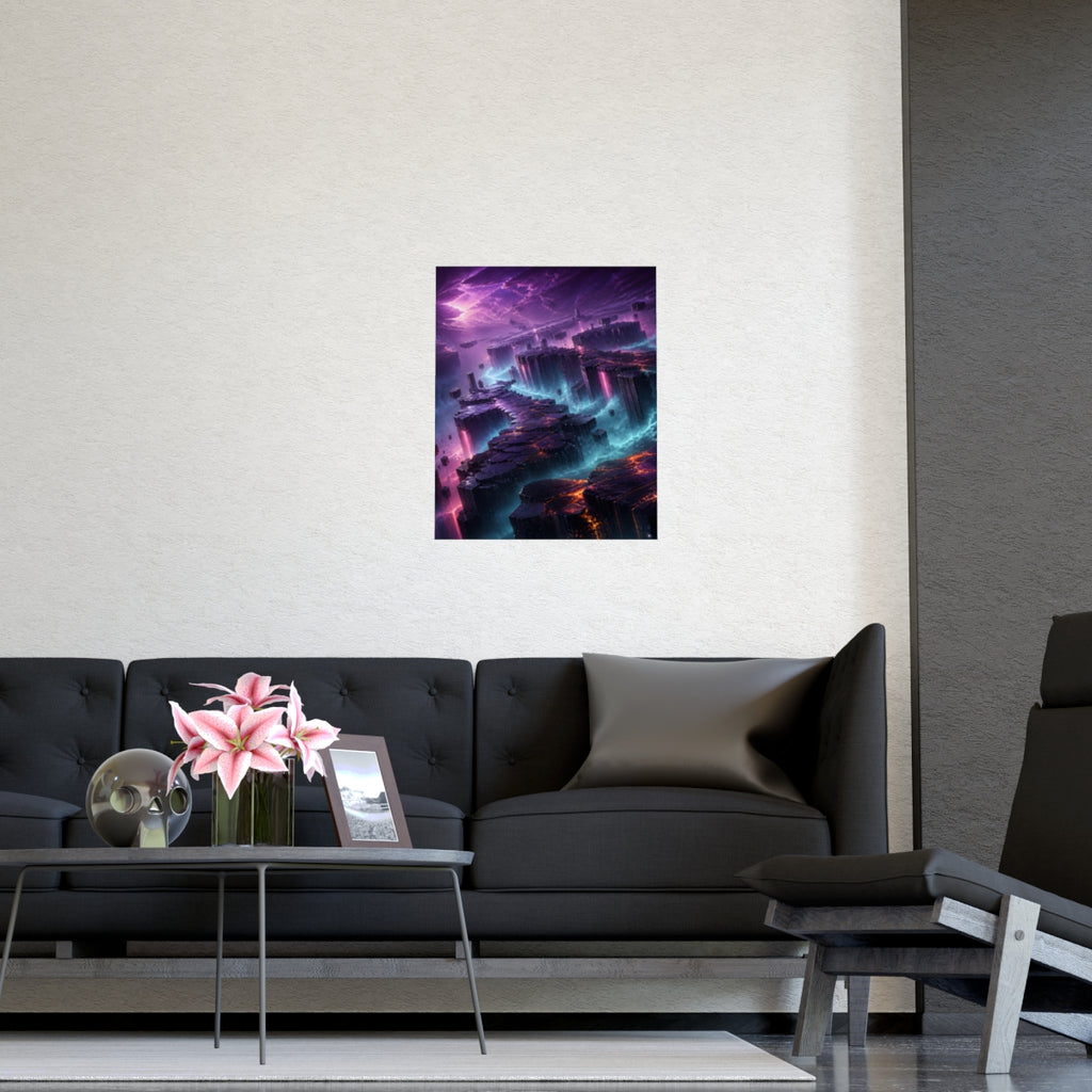 Basalt Prism Weather KOSVYRE poster product mockup, detail view