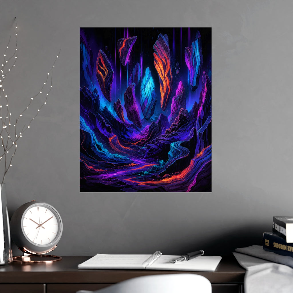 Blacklight Quarry Choir KOSVYRE poster product mockup, alternate view