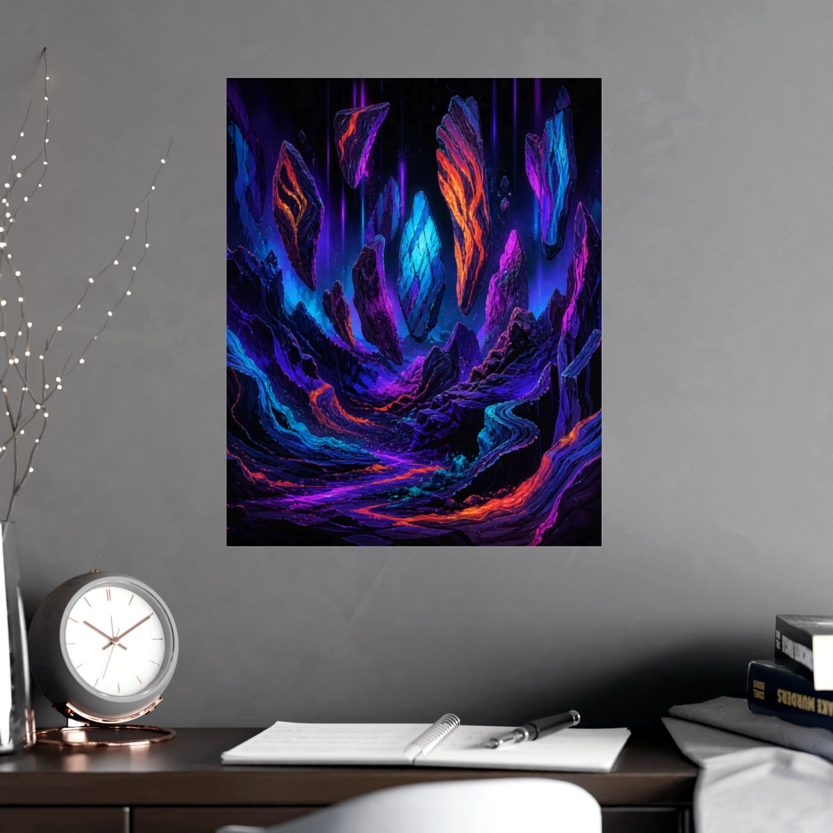 Blacklight Quarry Choir KOSVYRE poster product mockup, alternate view