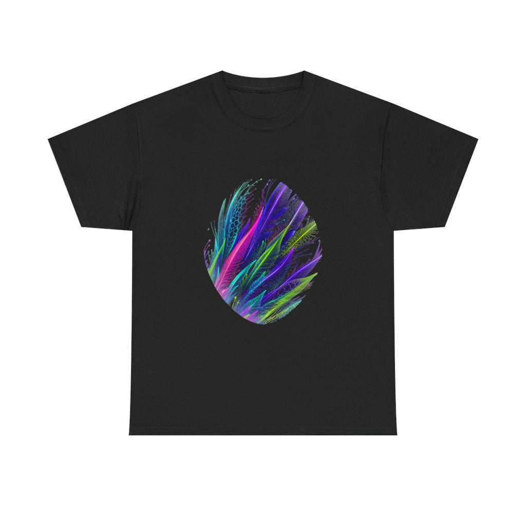 Blacklight Quill Array KOSVYRE graphic tee product mockup, front view