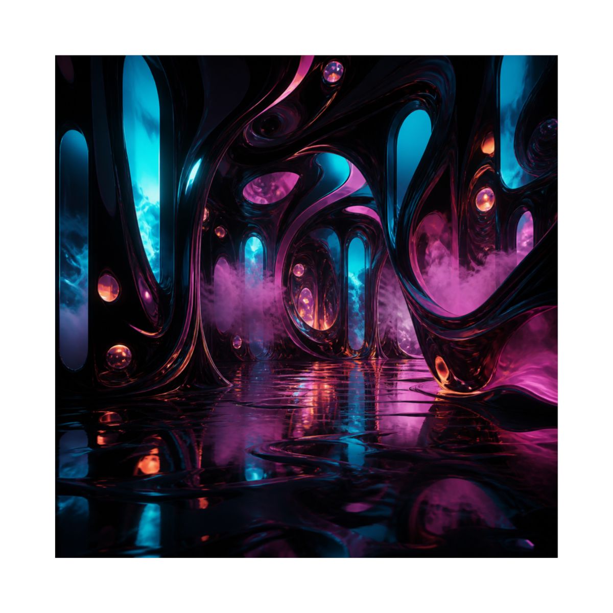 Blackwater Ribbon Hall KOSVYRE art print product mockup, front view