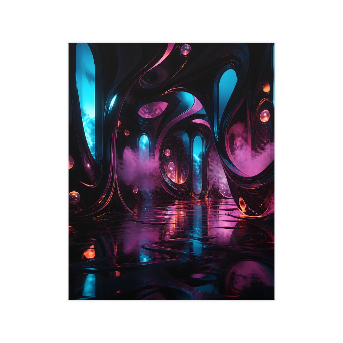 Blackwater Ribbon Hall KOSVYRE poster product mockup, front view