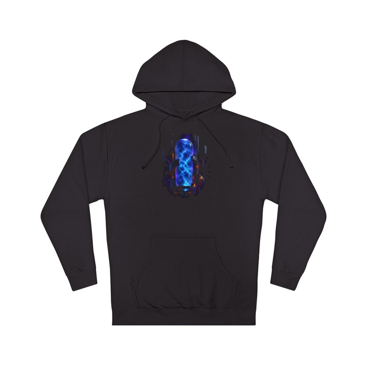 Blue Noise Reliquary KOSVYRE hoodie product mockup, front view