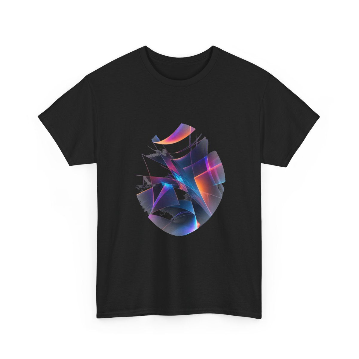 Broken Lens Choir KOSVYRE graphic tee product mockup, alternate front view