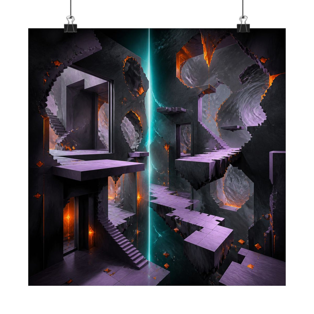 Broken Meridian Room KOSVYRE art print product mockup, alternate front view