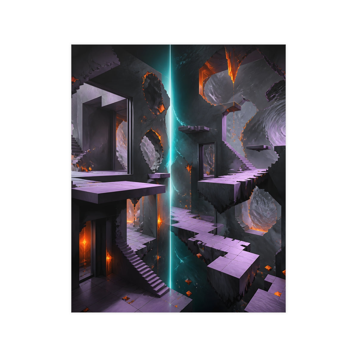Broken Meridian Room KOSVYRE poster product mockup, front view