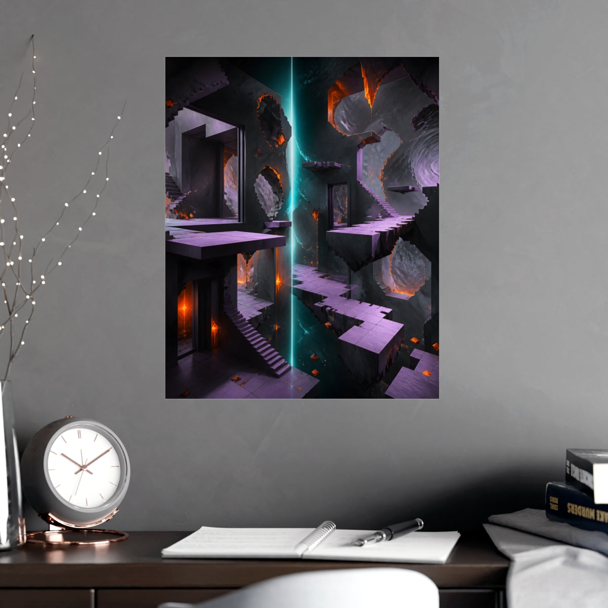 Broken Meridian Room KOSVYRE poster product mockup, alternate view