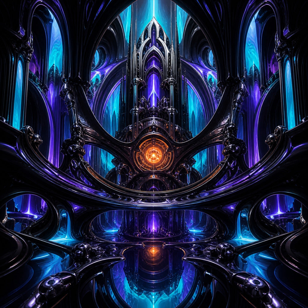 Close-up of the original KOSVYRE artwork Cathedral of Soft Machines
