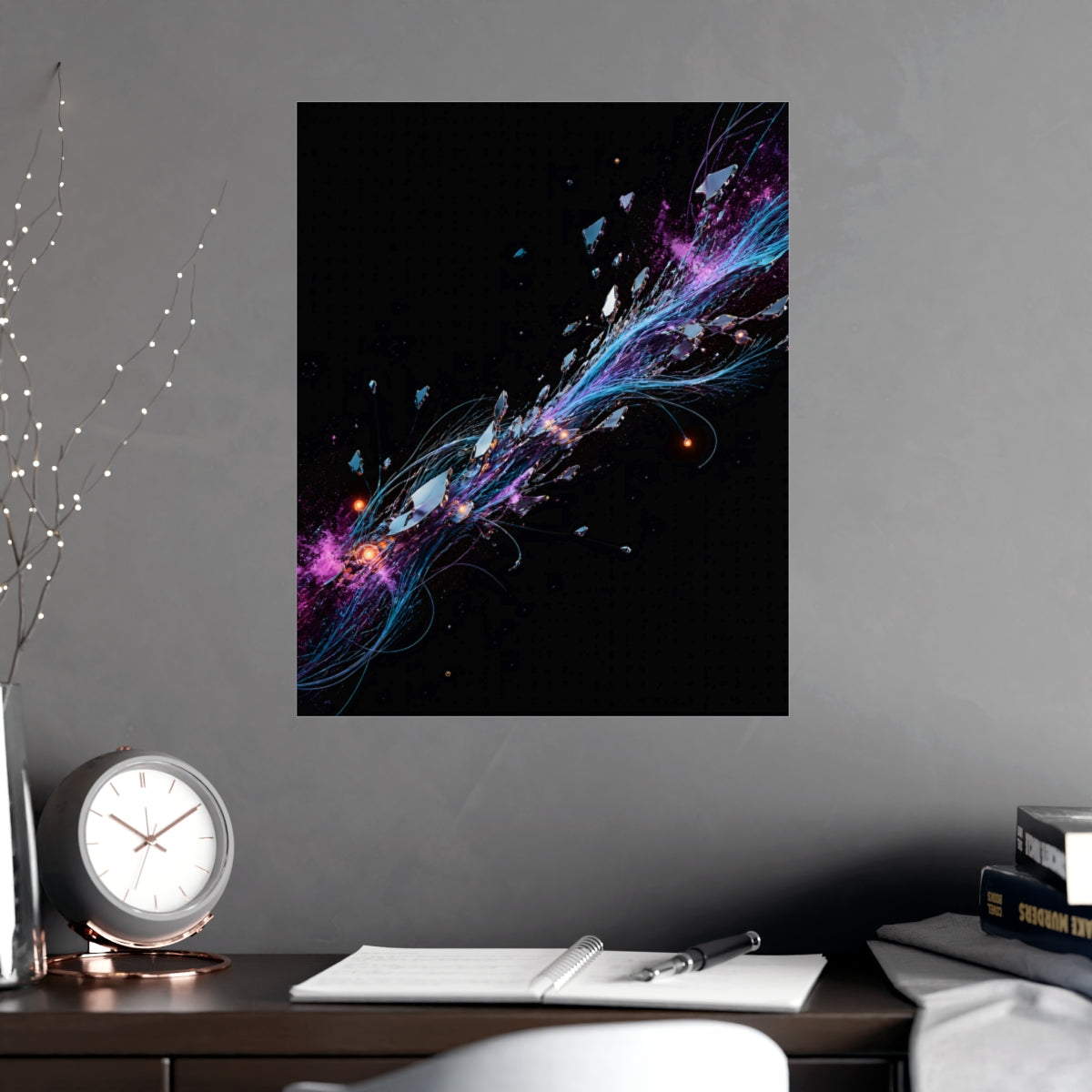 Celestial Cable Bloom KOSVYRE poster product mockup, alternate view