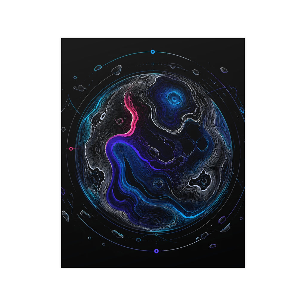 Celestial Contour KOSVYRE poster product mockup, front view